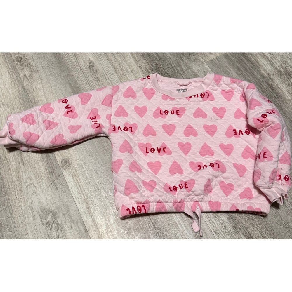 Carters 4T love‎ heart crewneck sweater
